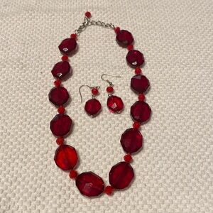 Art glass beads and earrings set